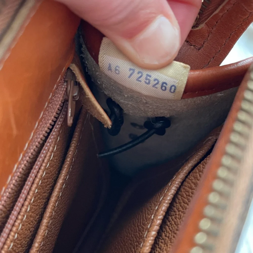 Dooney & Bourke Cream and Tan Pebbled Leather Satchel with Shoulder Strap
